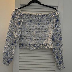 Women's Intermix Dolly Off Shoulder Floral Smocked Top